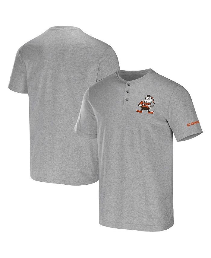 

Мужская футболка Henley Cleveland Browns из коллекции NFL x Darius Rucker от Heather Grey Fanatics, серый