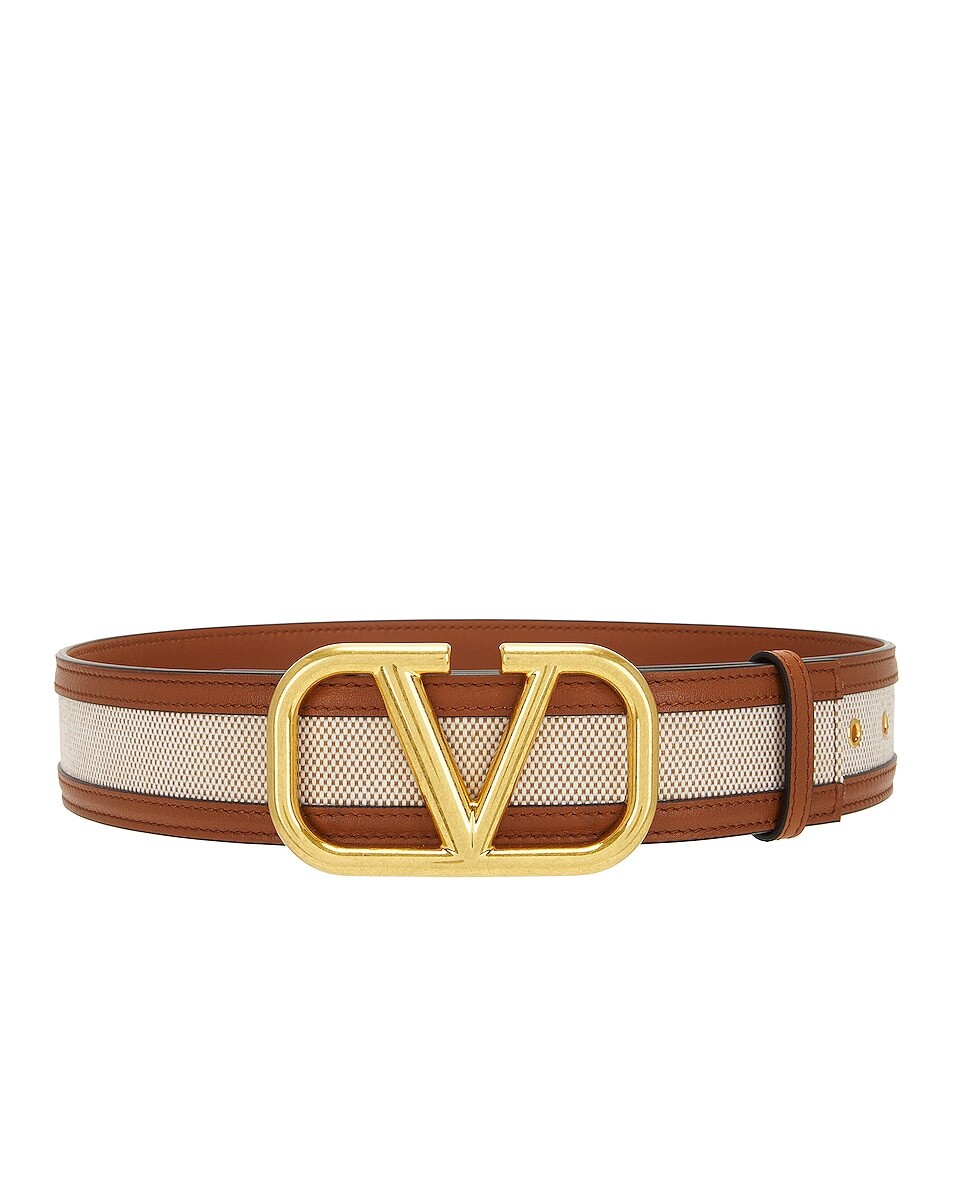 

Ремень Valentino Garavani V Logo Signature, цвет Bicolor Beige & Selleria