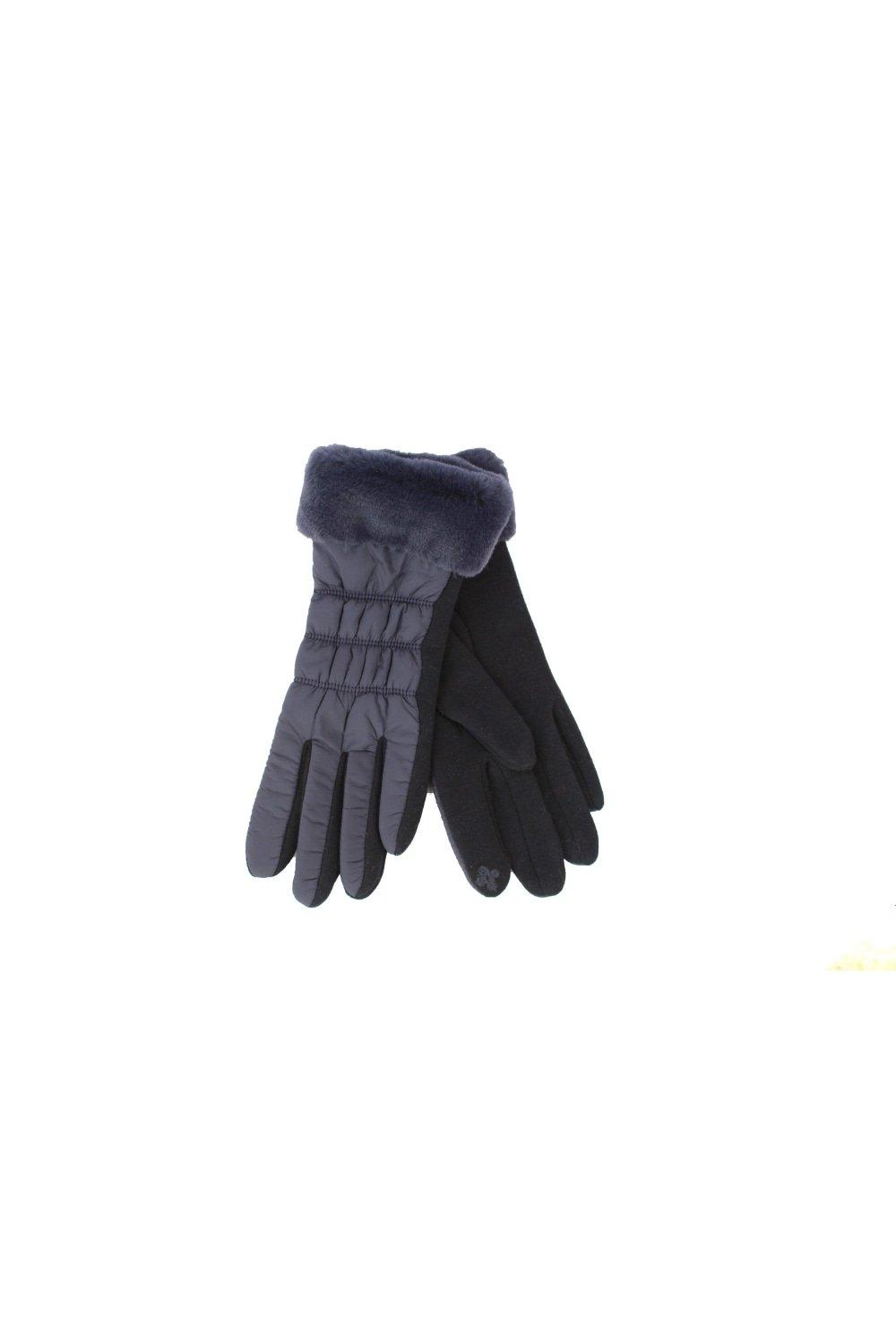 цена Перчатки Giselle с манжетами из искусственного меха Eastern Counties Leather, темно-синий