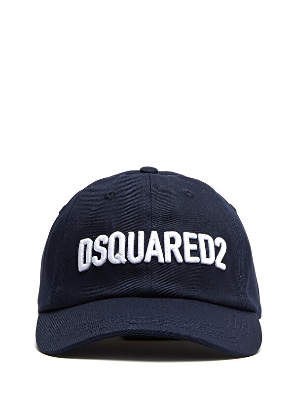 

Темно-синяя мужская шляпа с вышитым логотипом белого цвета Dsquared2
