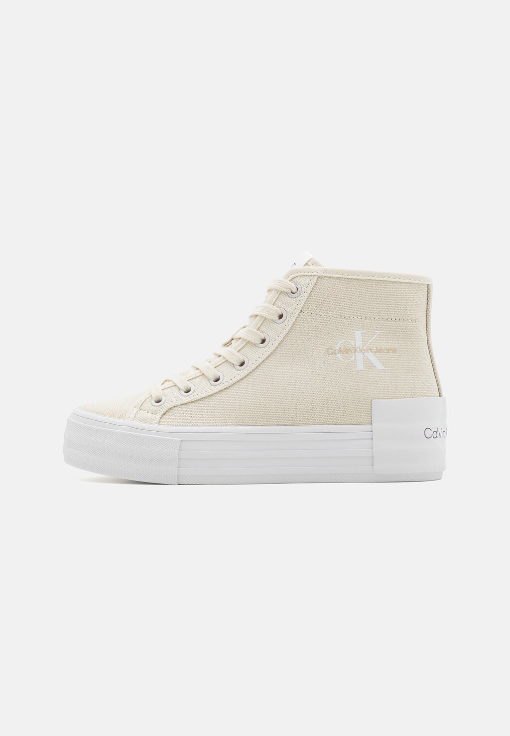 Высокие кеды Bold Mid Calvin Klein Jeans, цвет creamy white/eggshell кроссовки низкие retro tennis calvin klein jeans цвет creamy white eggshell ash rose