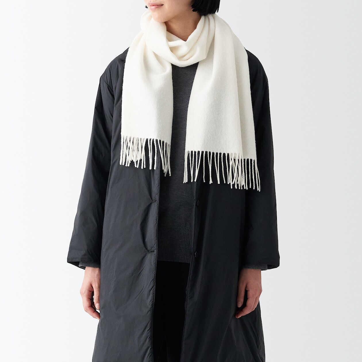 

Шерстяной глушитель MUJI, молочный
