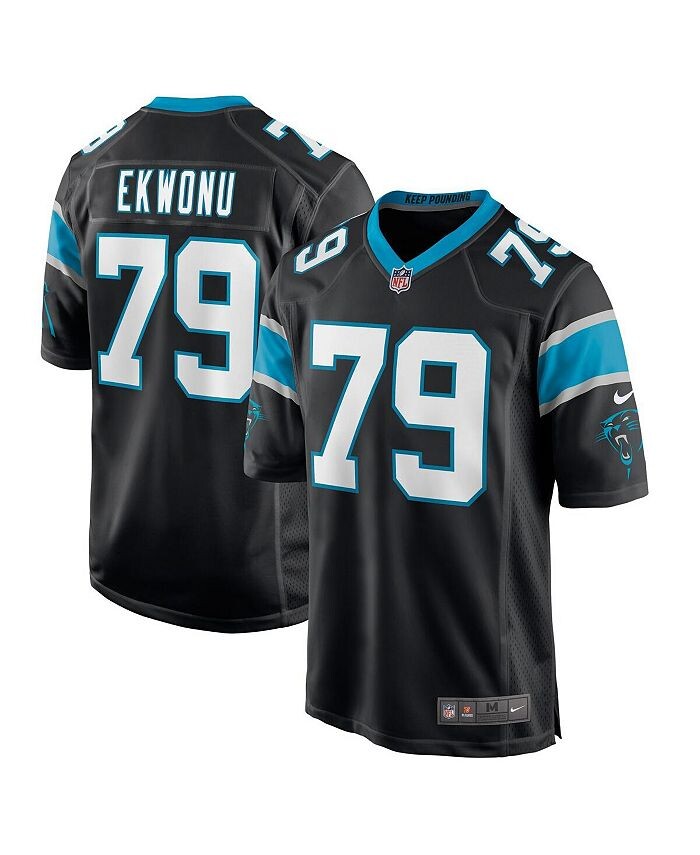 

Мужская футболка Ikem Ekwonu Black Carolina Panthers драфта НФЛ 2022 года, выбранная в первом раунде Nike, черный