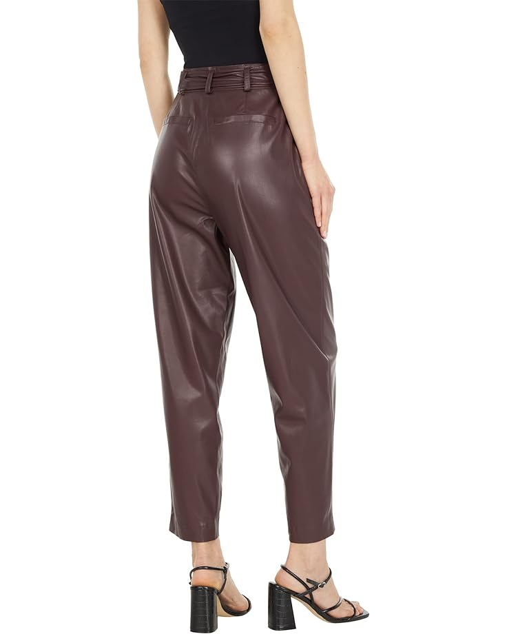 Брюки Blank NYC Faux Leather Trousers with Self Belt, цвет Grape Shake