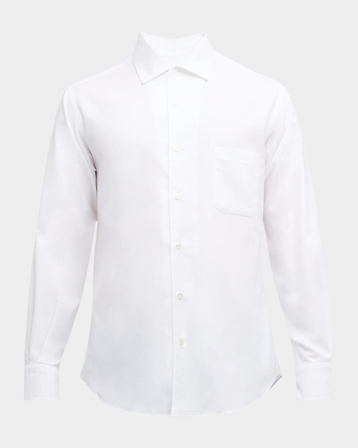 

Мужская хлопковая спортивная рубашка Andre Oxford Loro Piana, цвет Optical White