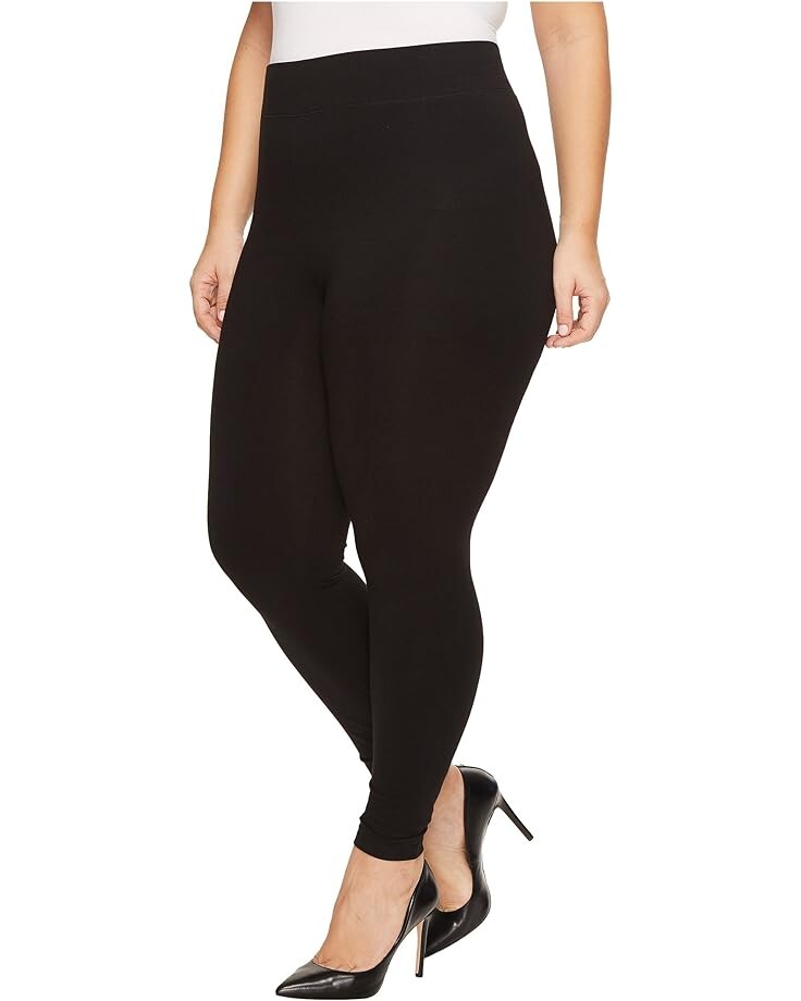 

Брюки HUE Plus Size Ultra Leggings with Wide Waistband, черный