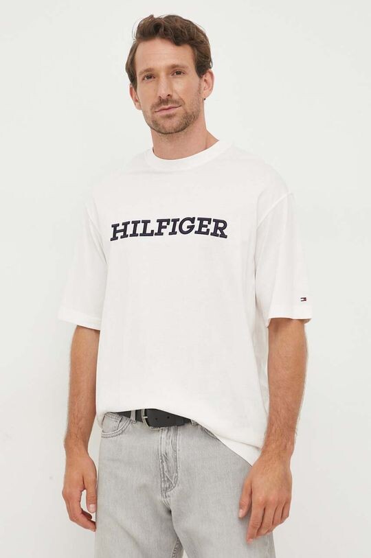

Хлопковая футболка Tommy Hilfiger, бежевый