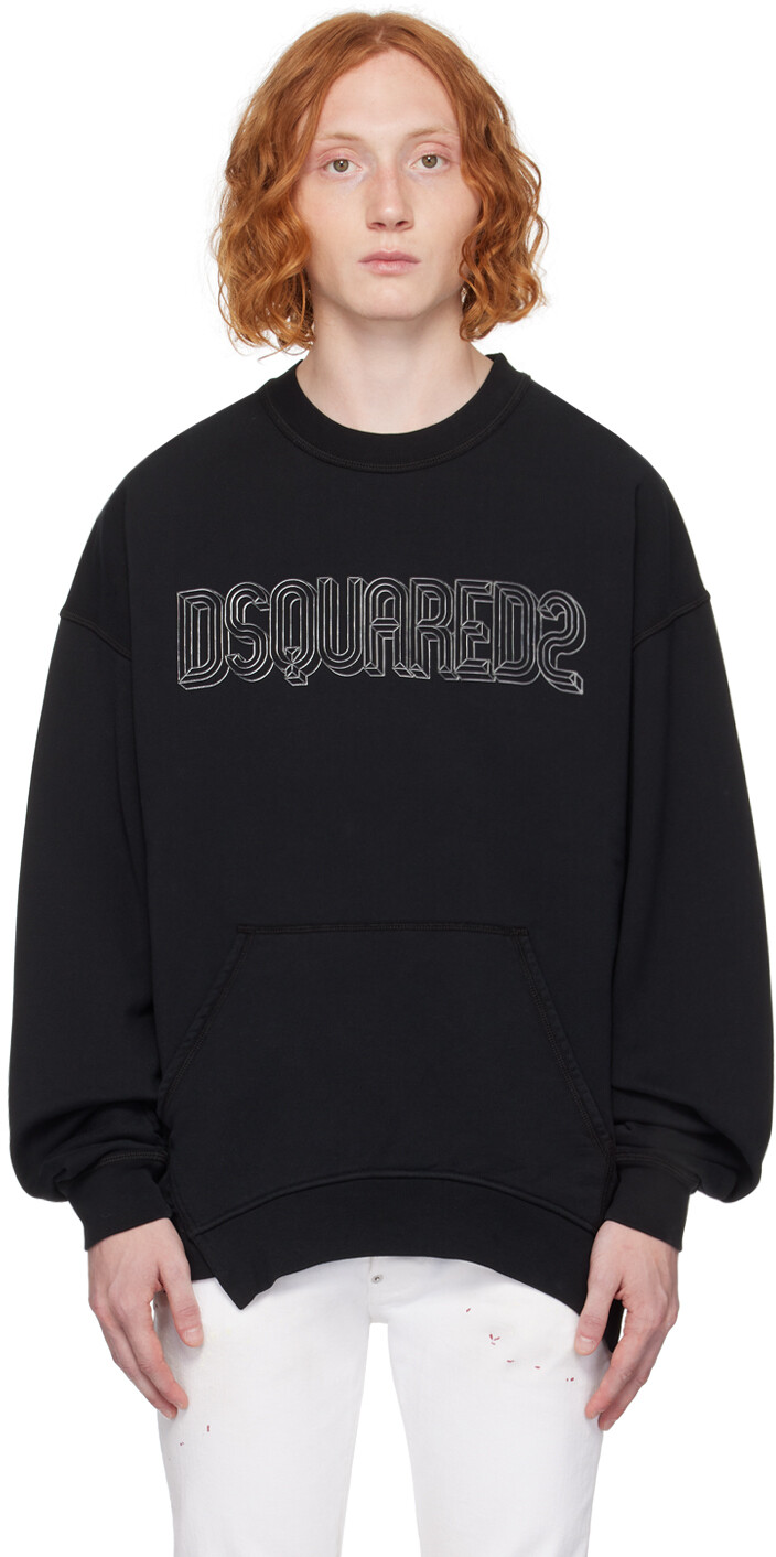 

Черный свитшот с принтом Dsquared2