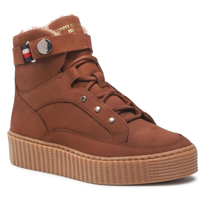 

Кроссовки Tommy Hilfiger WarmlinedLace Up, коричневый