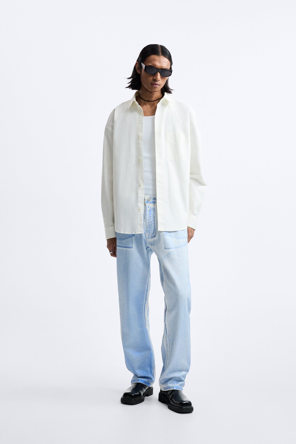 

Джинсы с металликом, ограниченная серия Zara, синий