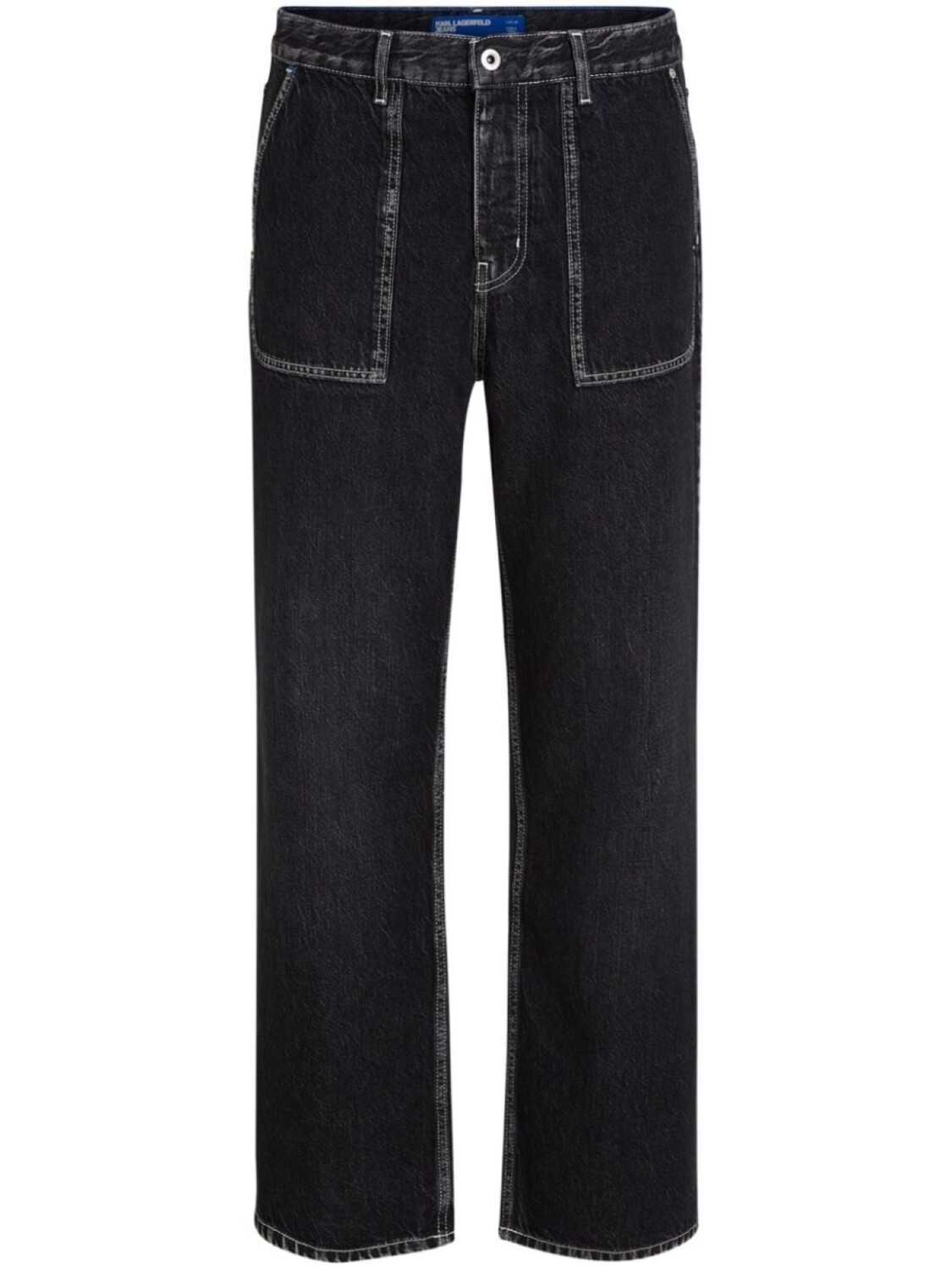 

Karl Lagerfeld Jeans джинсы средней посадки с контрастной строчкой, черный