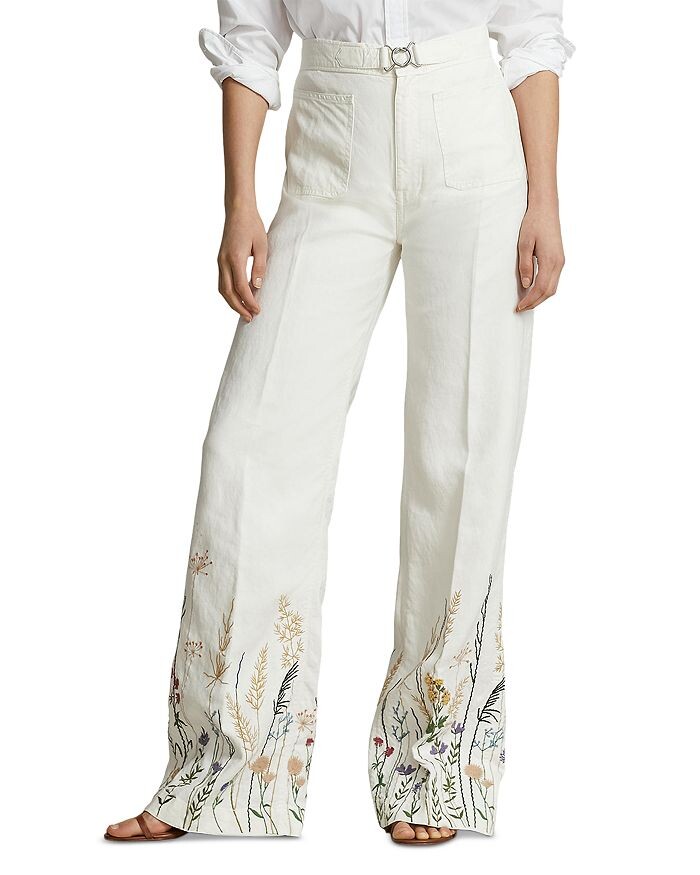 

Широкие брюки с вышивкой Ralph Lauren