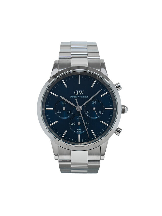 

Часы Iconic Chronograph Link Arctic DW00100644 Daniel Wellington, синий/серебряный