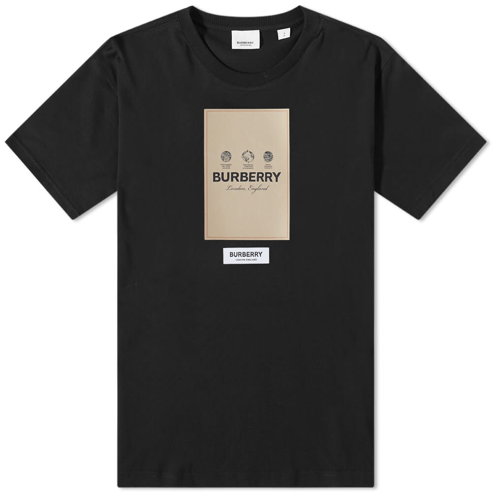 

Футболка с логотипом Burberry Sergio Label, черный