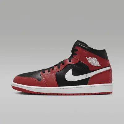 

Кроссовки Jordan Air 1 Mid, цвет Black/Gym Red/White