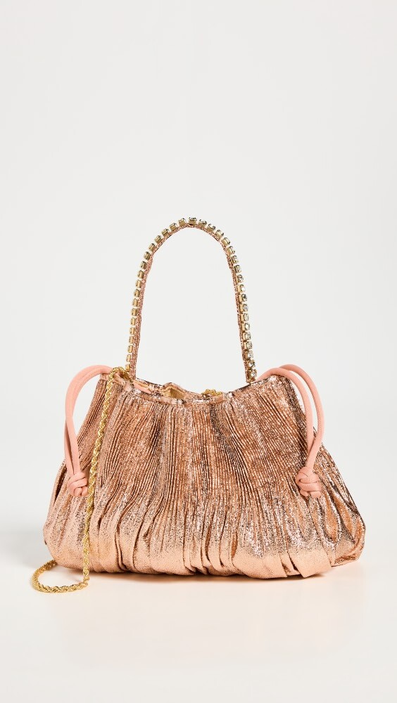 

Сумка-клатч Loeffler Randall Layne Pleated Handheld with Rhinestone Strap