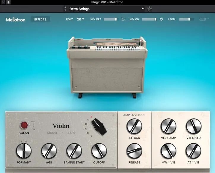 

Подключаемый модуль виртуального инструмента AIR Mellotron