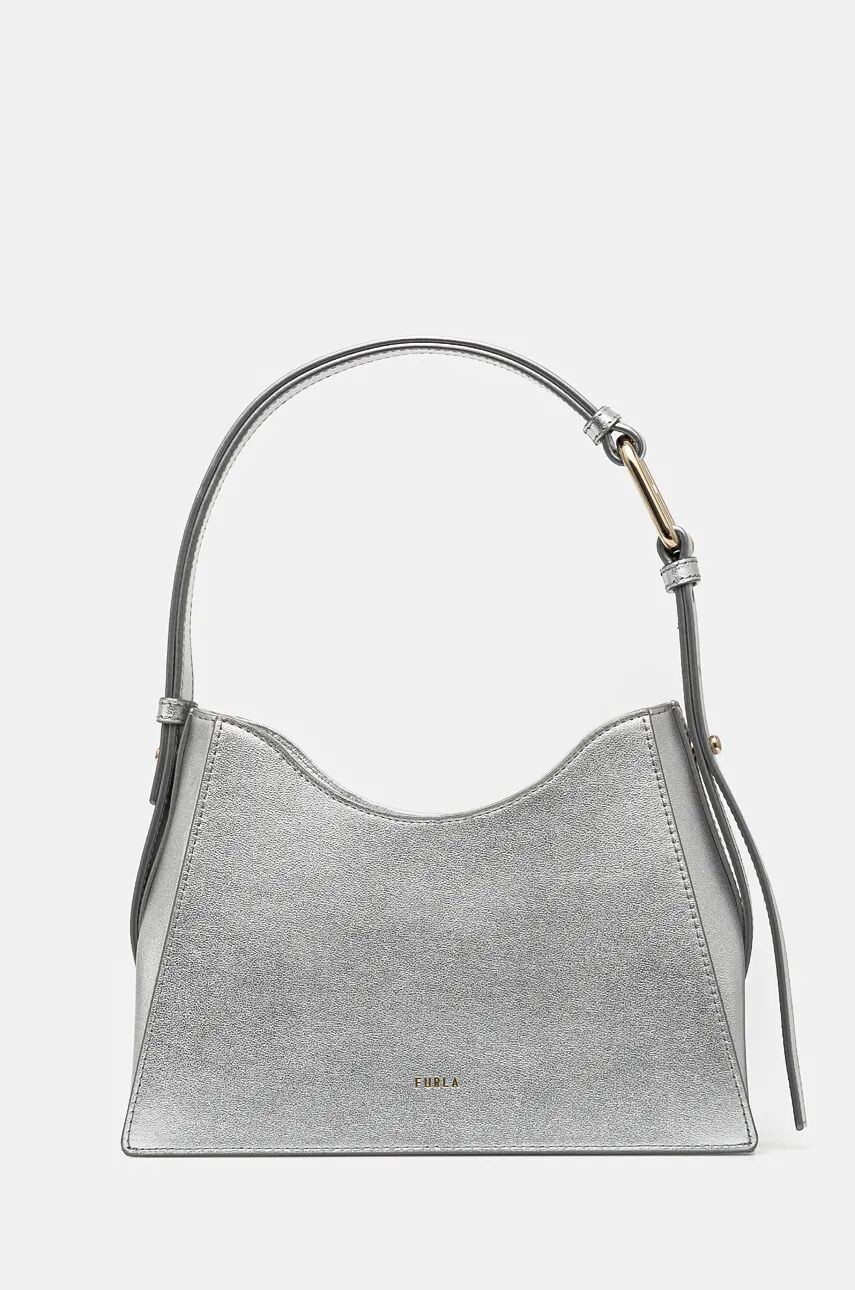 

Кожаная сумка Furla, серебряный