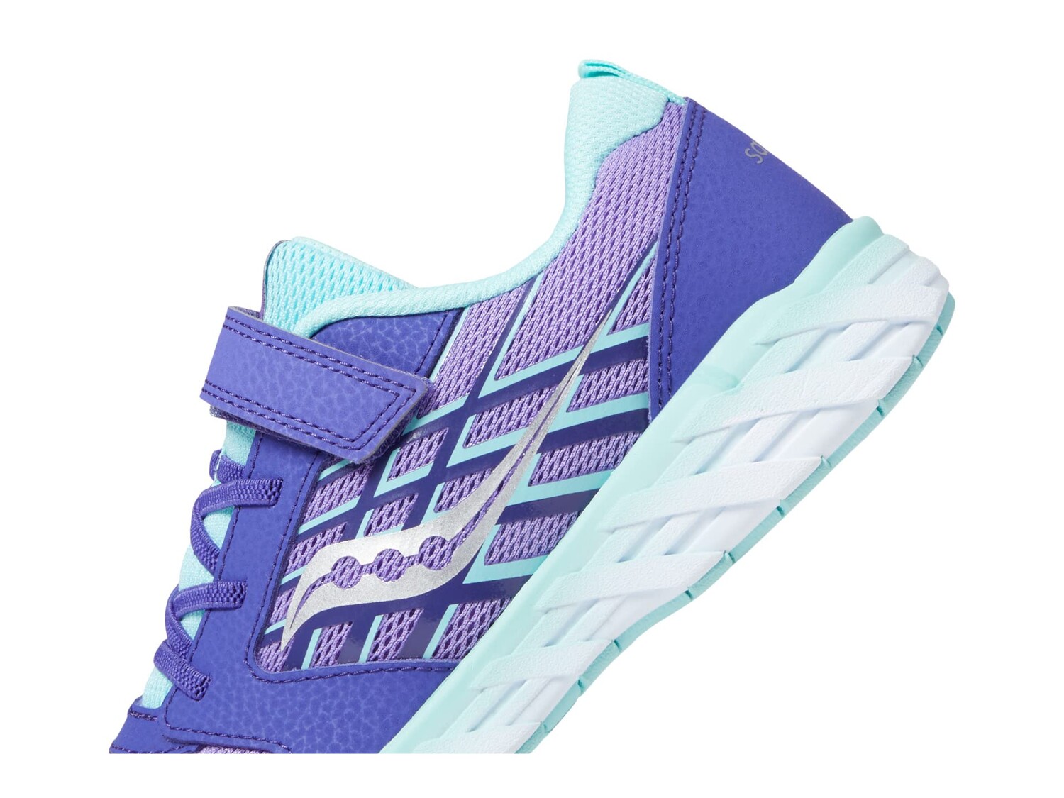 

Кроссовки Saucony Kids Wind A/C 2.0 (Little Kid/Big Kid), фиолетовый/бирюзовый