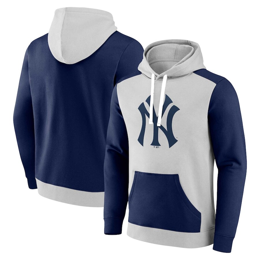 

Пуловер с капюшоном Fanatics Branded New York Yankees, серый
