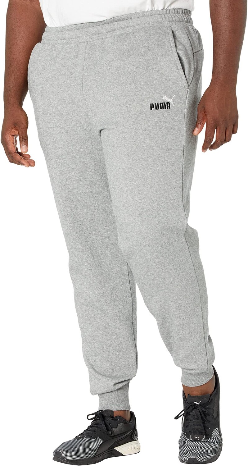 

Брюки PUMA Big & Tall Essentials+ Embroidery Logo Fleece Sweatpants, цвет Medium Gray Heather