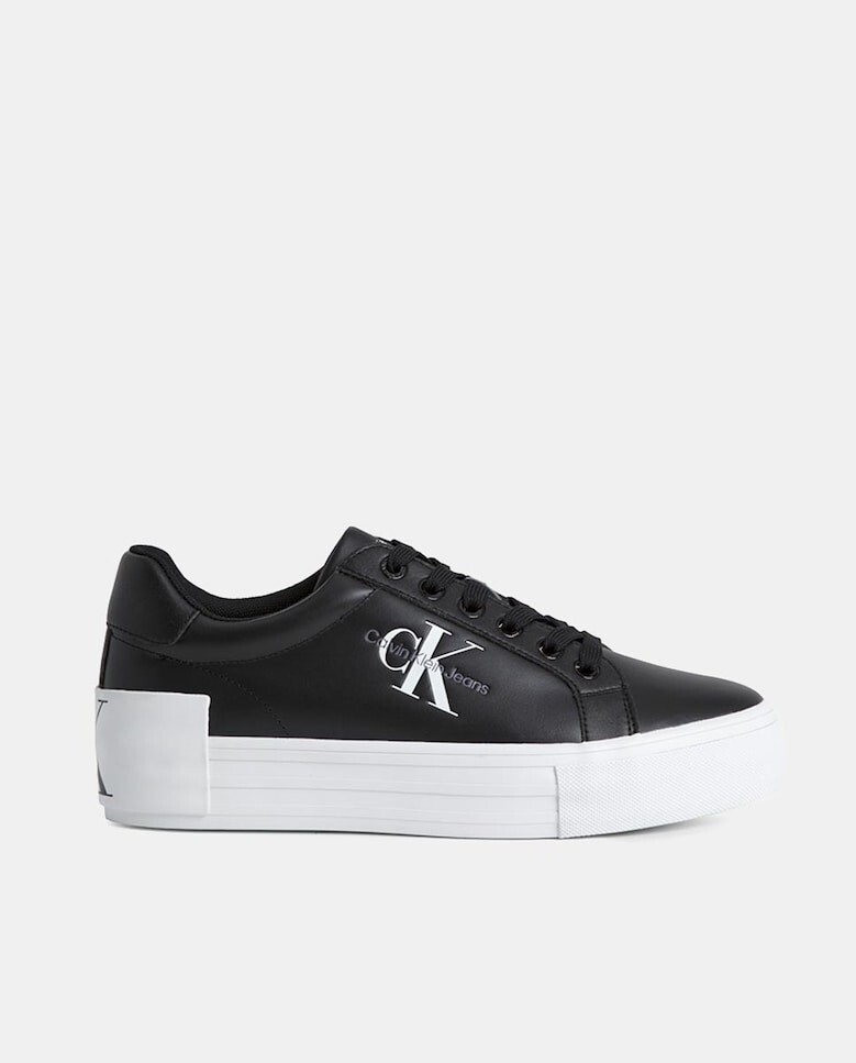 

Женские кожаные кроссовки на платформе Calvin Klein Jeans, черный