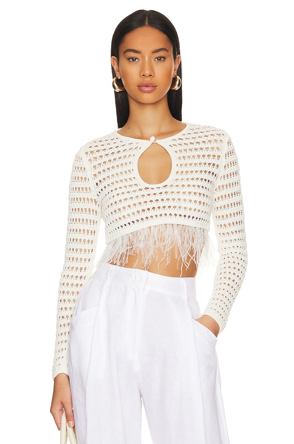 

Свитер Tularosa Malana Keyhole Feather Knit, белый