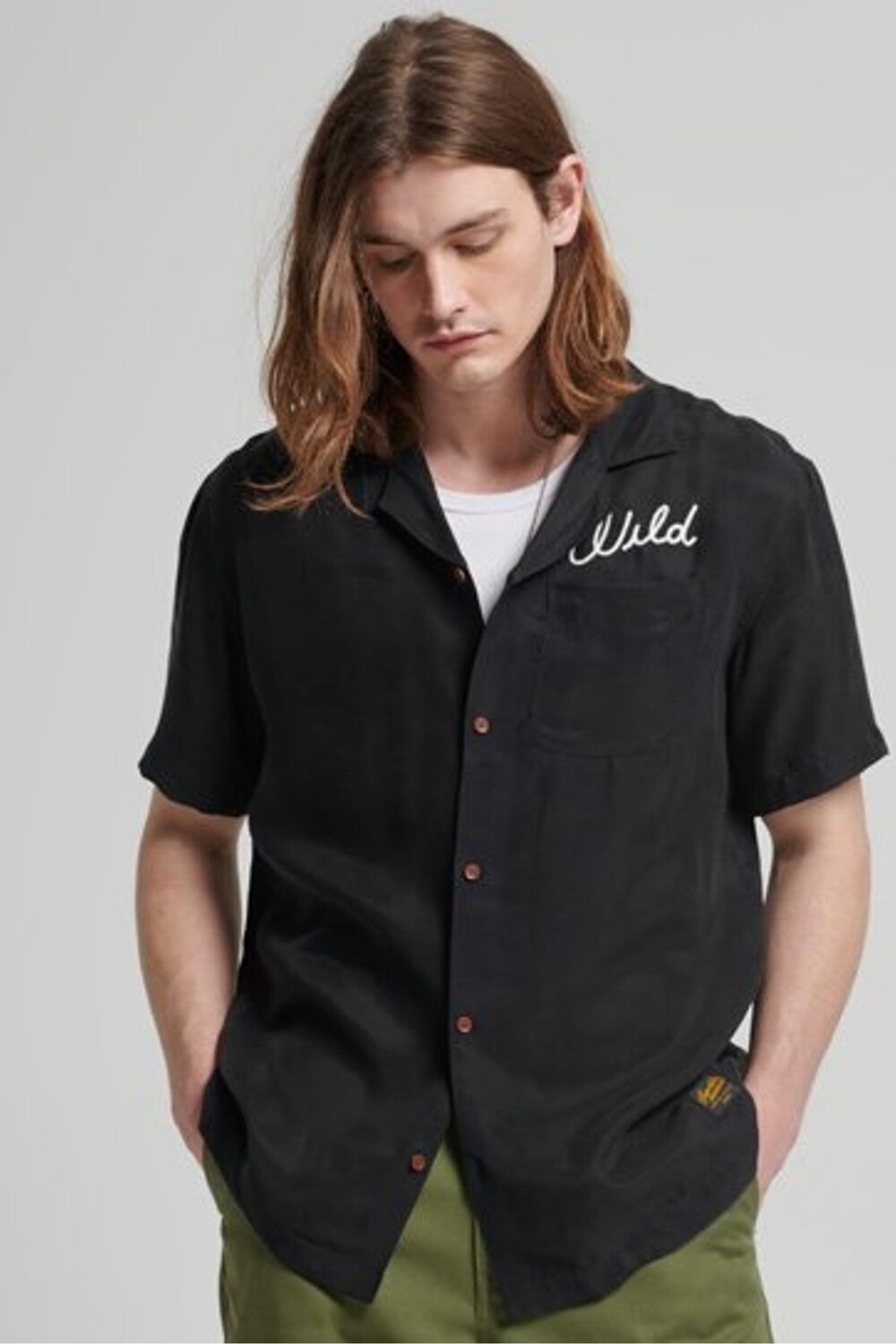 

Винтажная рубашка для боулинга с коротким рукавом Superdry, черный