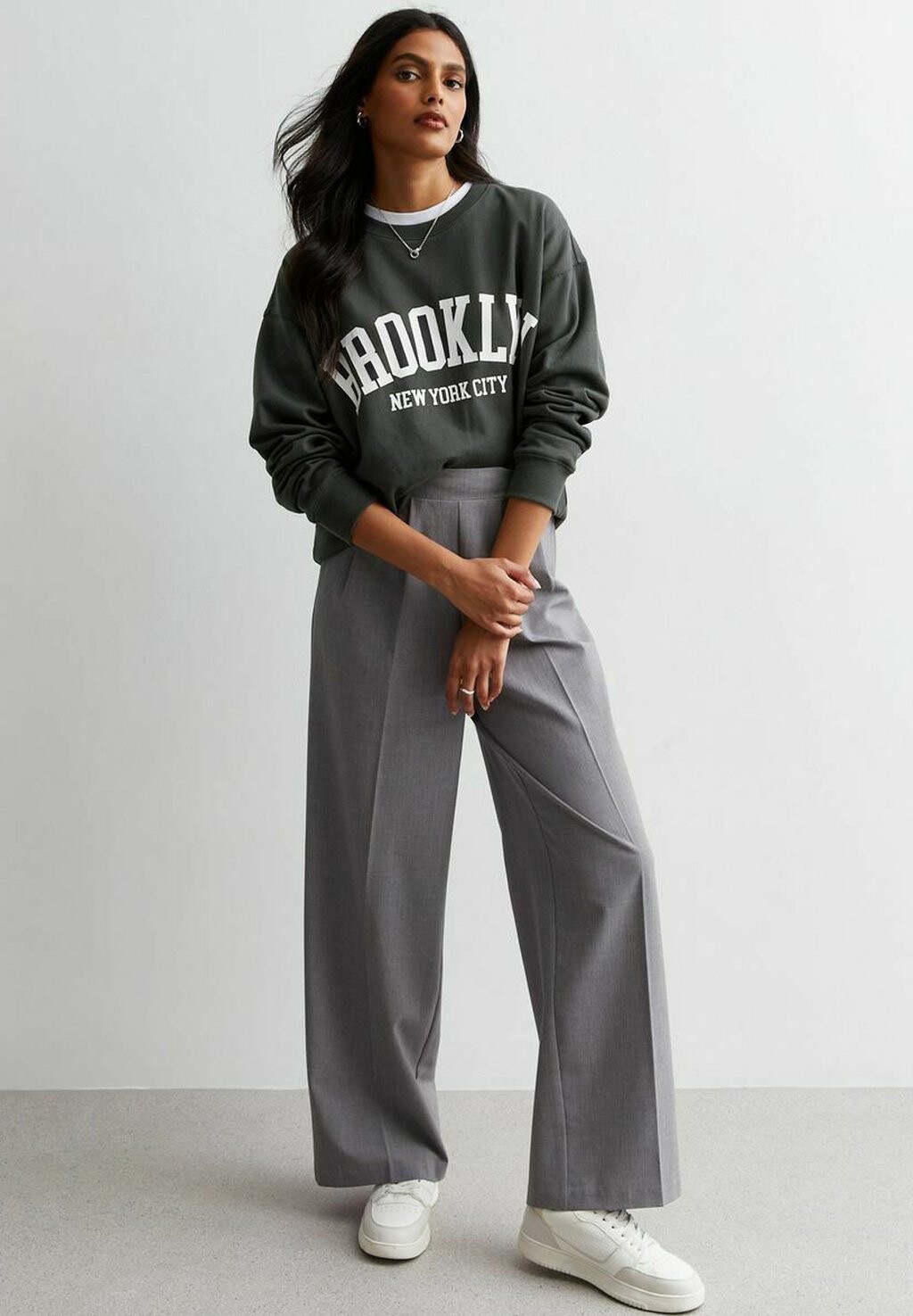 

Толстовка Brooklyn Logo New Look, цвет grey