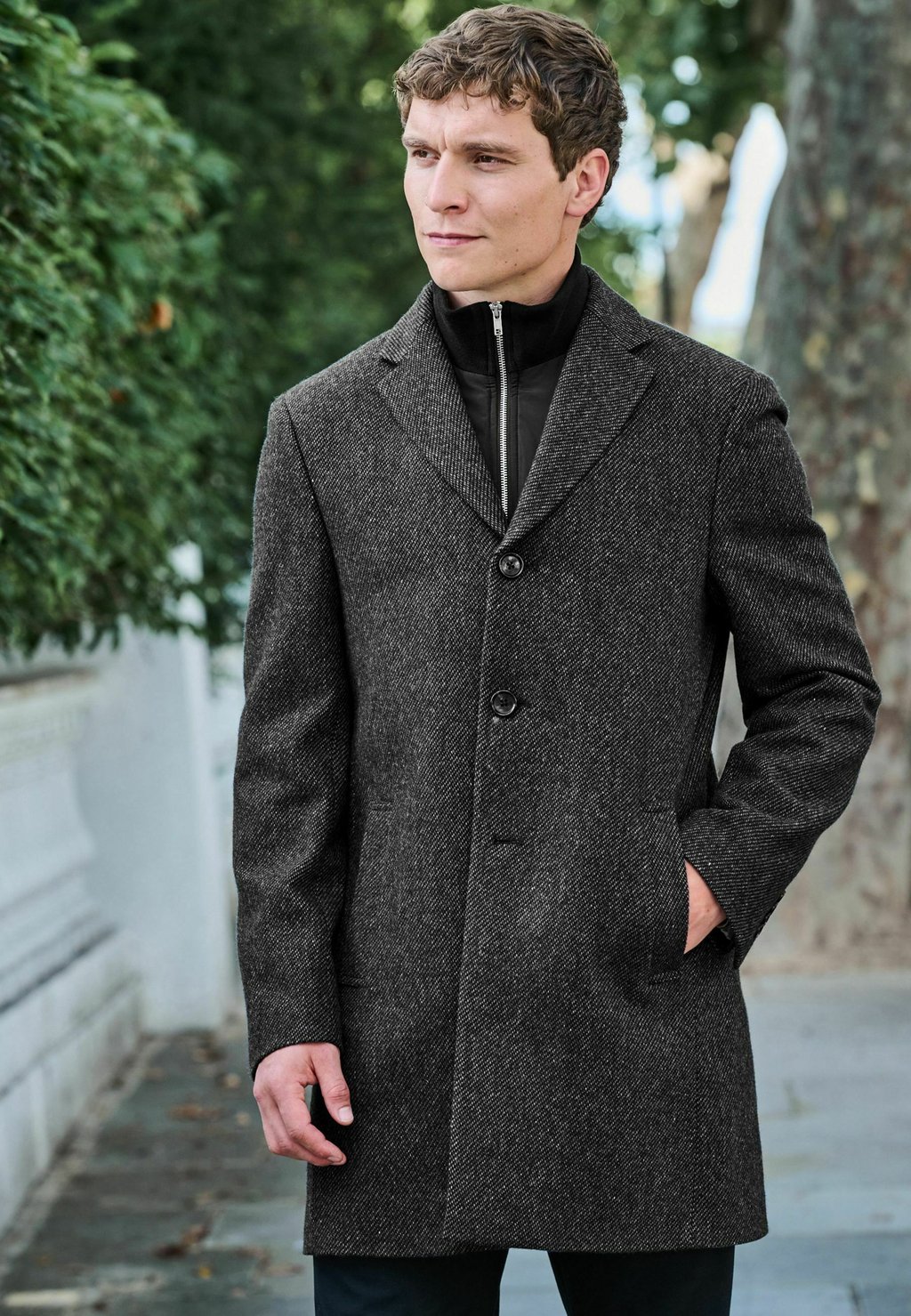 Классическое пальто Next, угольно-серый классическое пальто mid length next бежевый