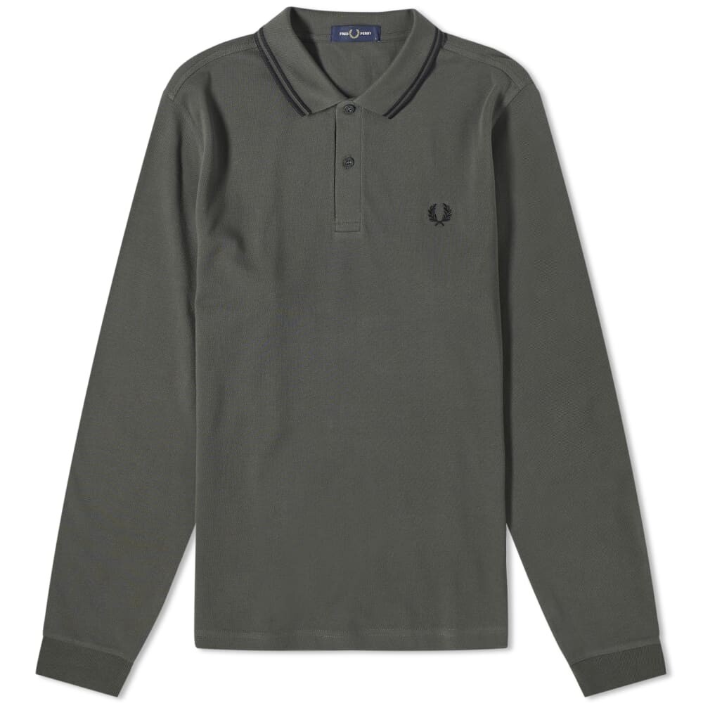 Поло с длинными рукавами и двойным носком Fred Perry