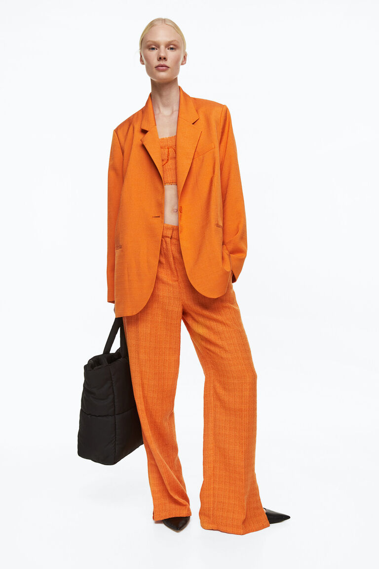 Широкие брюки H&M, оранжевый
