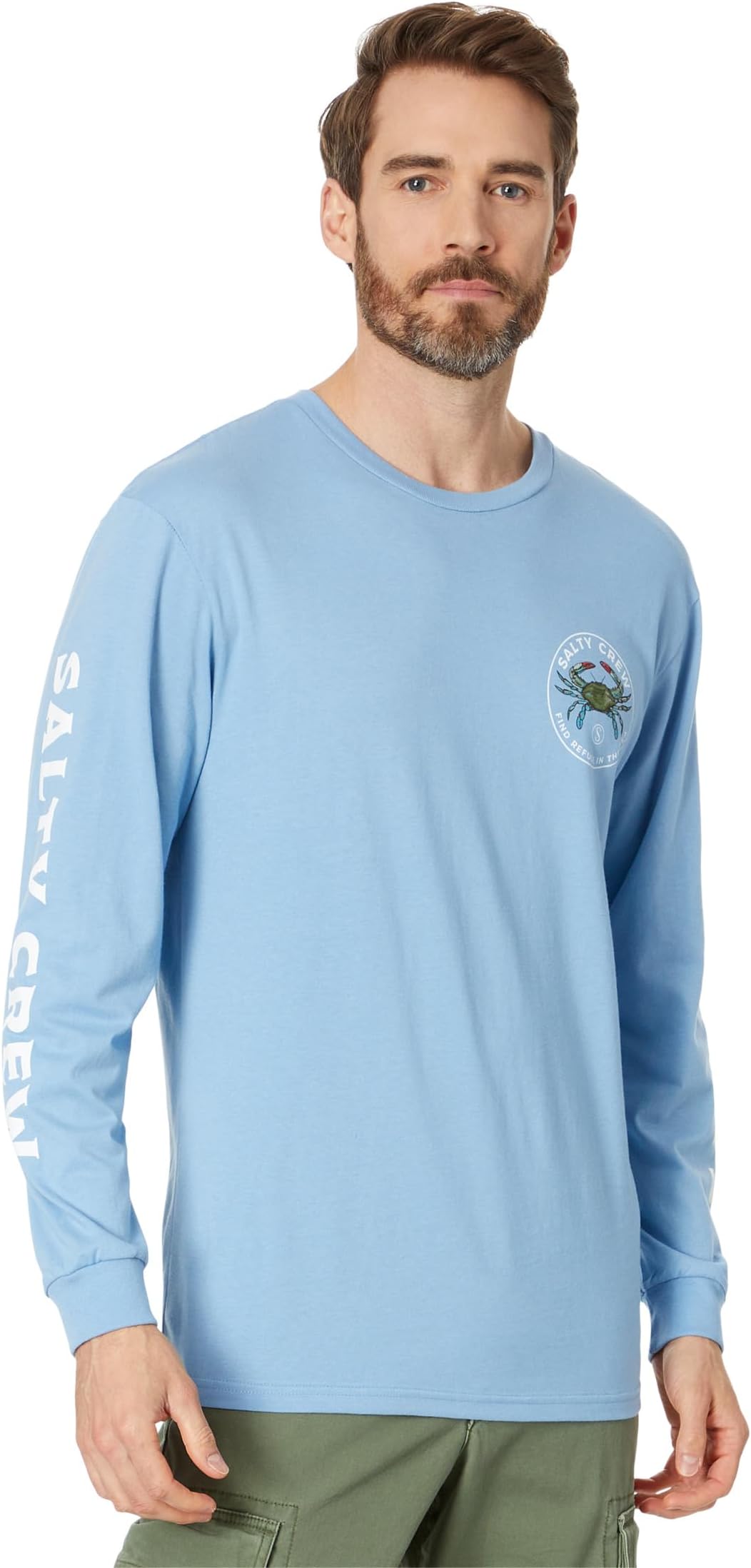 

Футболка Salty Crew Blue Crabber Premium Long Sleeve Tee, цвет Marine Blue