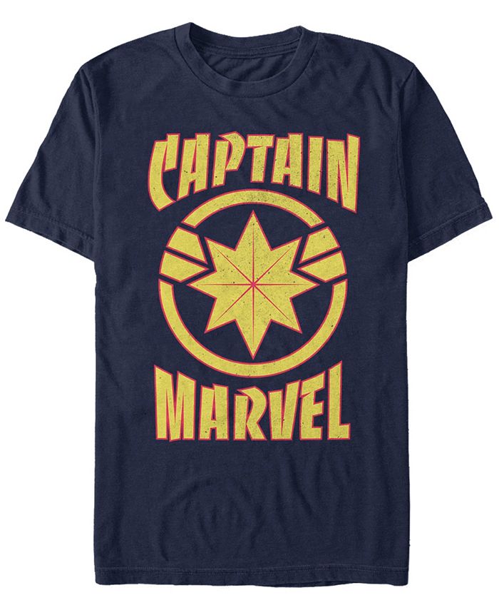 цена Мужская футболка с короткими рукавами и эмблемой Капитана Марвел в стиле ретро Marvel Капитан Марвел Fifth Sun, синий