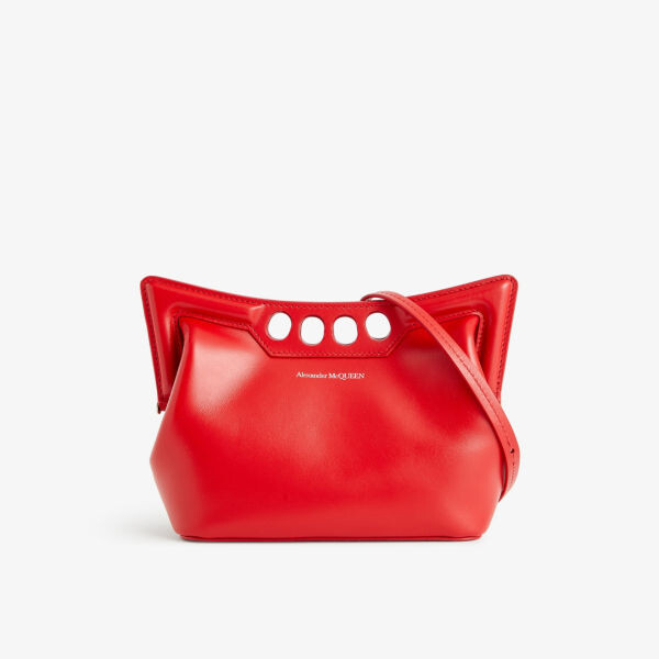 

Миниатюрная кожаная сумка через плечо the peak Alexander Mcqueen, красный
