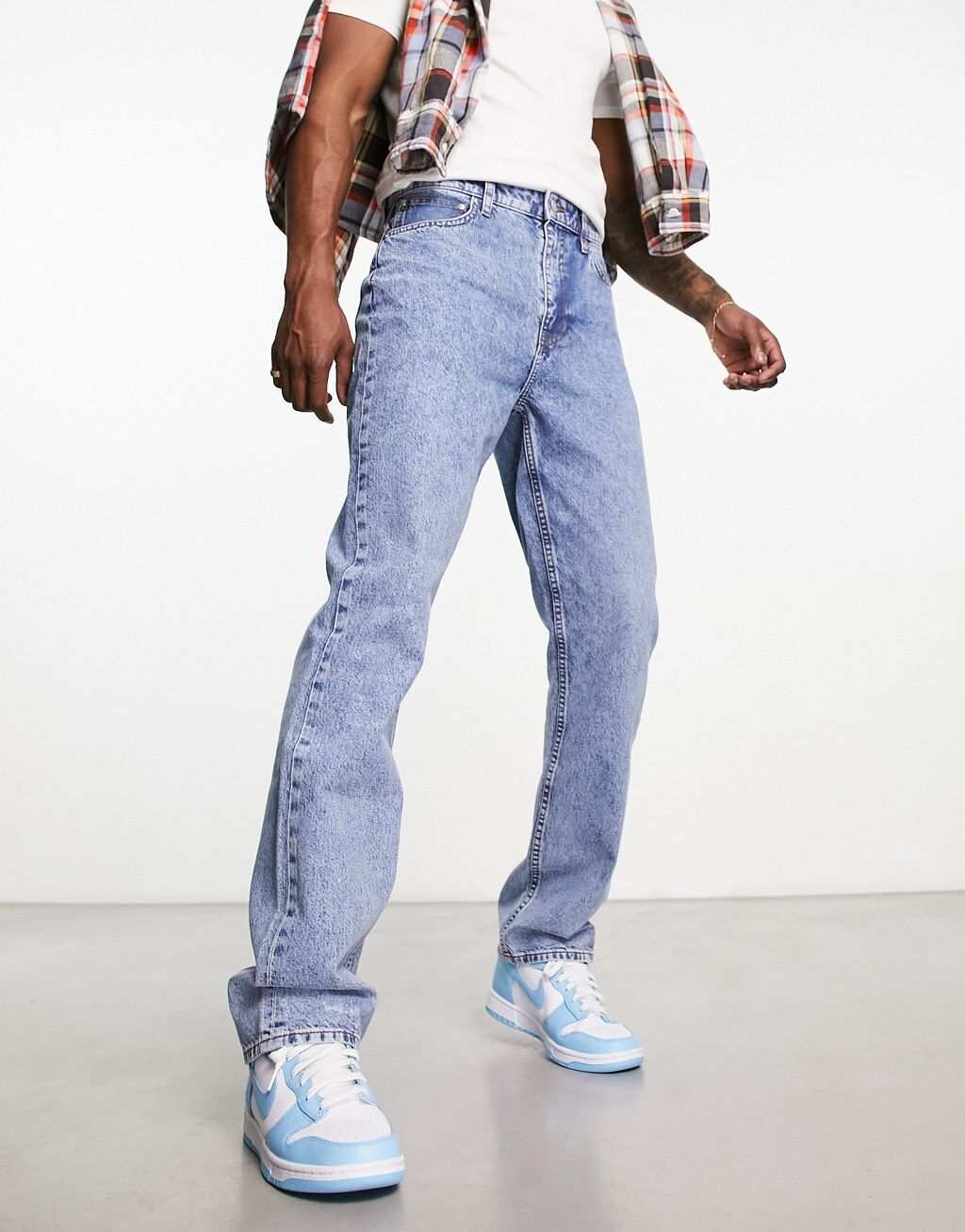 

Синие прямые джинсы ASOS DESIGN