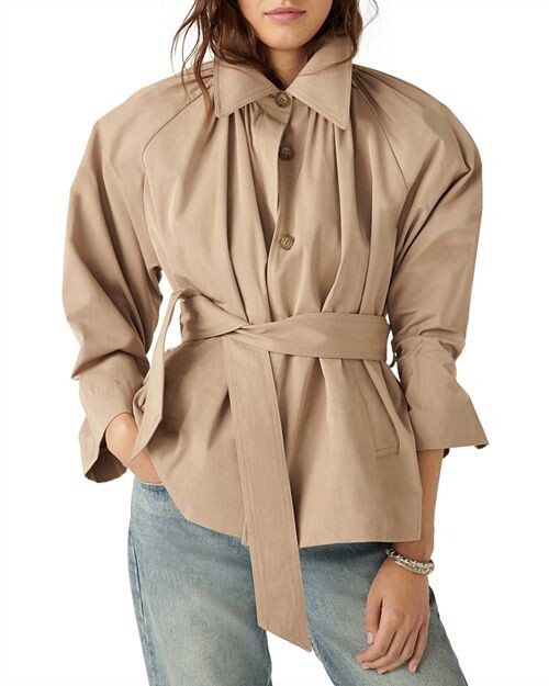 

Укороченный тренч Isma ba&sh, цвет Tan/Beige