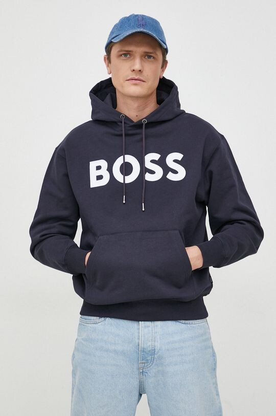 

Толстовка BOSS из хлопка Boss, темно-синий