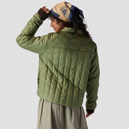 Синтетическая стеганая куртка-рубашка Oakbury женская Backcountry, цвет Olivine стеганая утепленная куртка рубашка мужская backcountry цвет fired brick