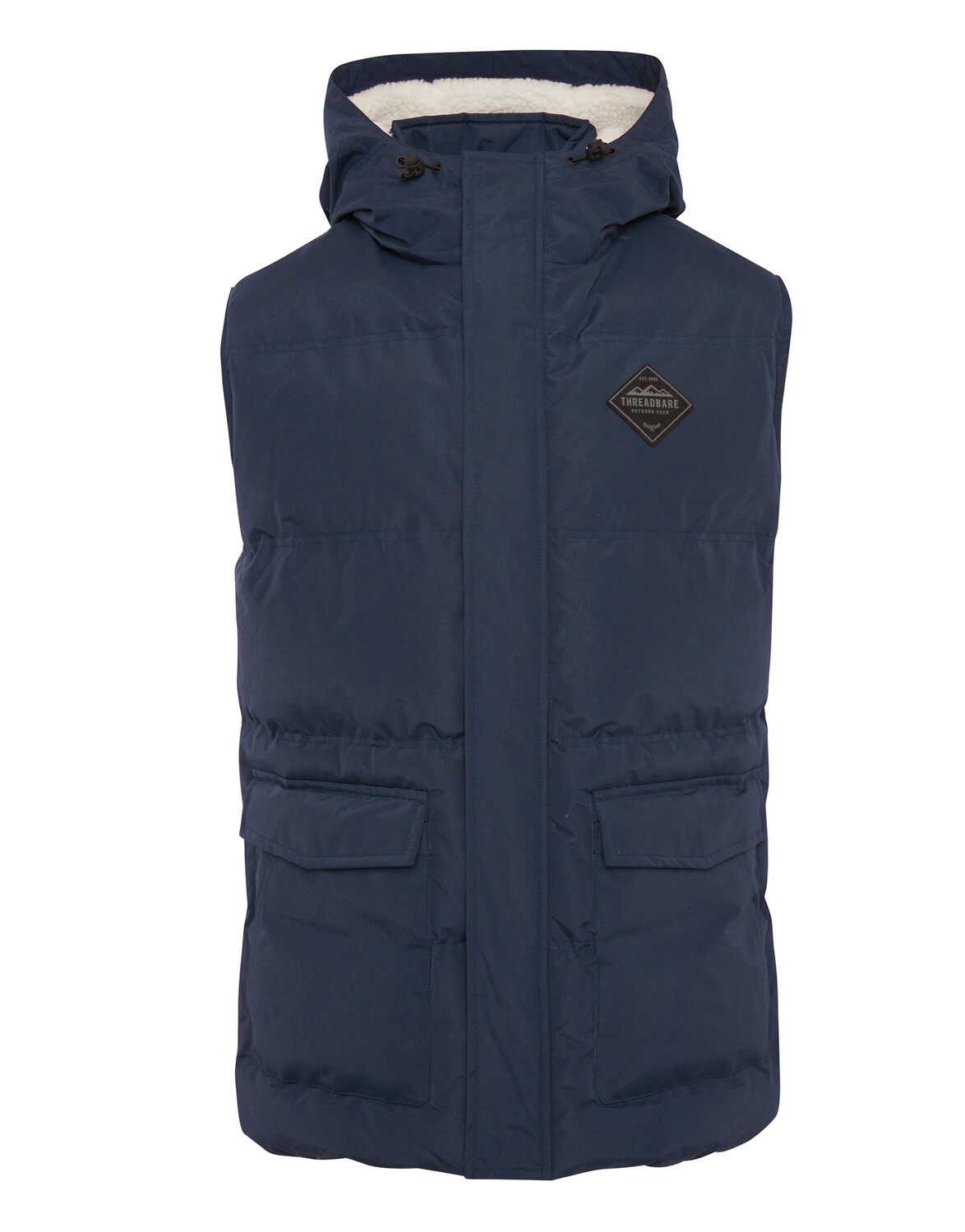 утепленный жилет threadbare long thb maggie diamond quilted gilet черный Утепленный жилет Threadbare THB Jacket Gilet Athletic, синий