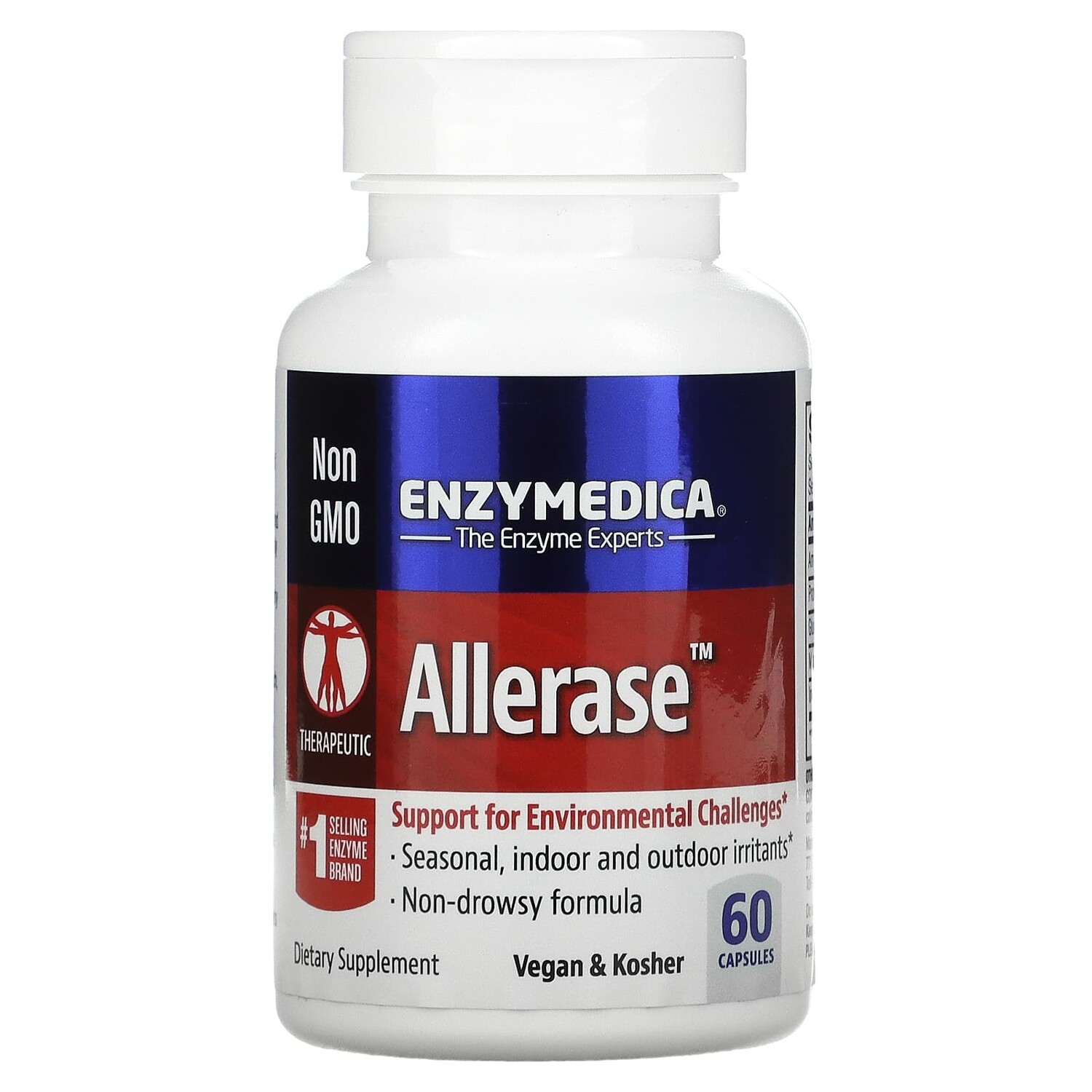 

Allerase, 60 капсул, Enzymedica