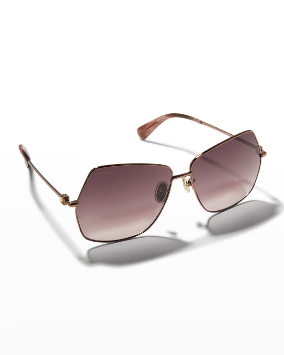 

Квадратные металлические солнцезащитные очки Jewel Max Mara