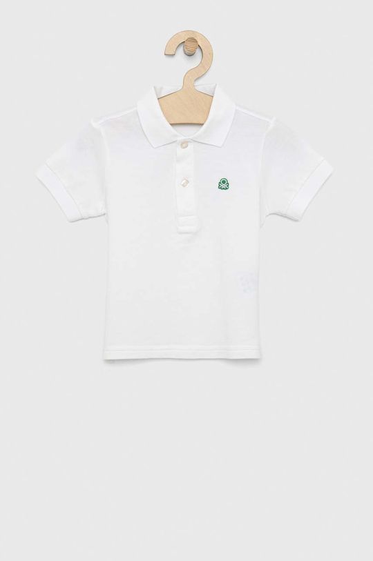 Рубашка-поло из детской шерсти United Colors of Benetton, бежевый