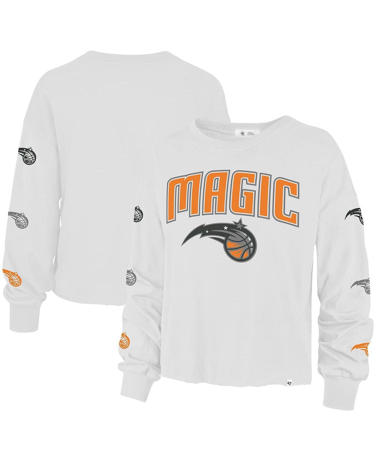 

Женская белая футболка с длинным рукавом Orlando Magic 2021/22 City Edition Call Up Parkway '47 '47 Brand, белый