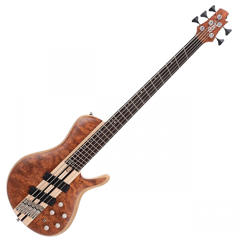 Басс гитара Cort A5BEYONDOPBN Single Cutaway Bubinga Top on Ash Body Multi-Scale 5-Electric Bass Guitar w/Hard Case