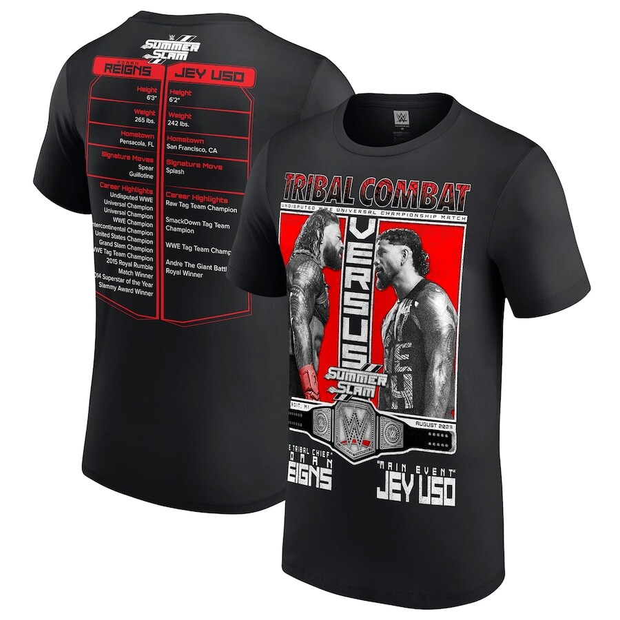 

Футболка с коротким рукавом WWE Authentic Summerslam, черный