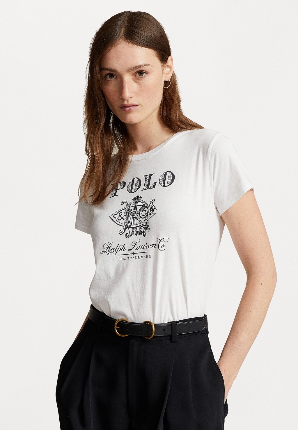 

Футболка с принтом Short Sleeve Polo Ralph Lauren, белый