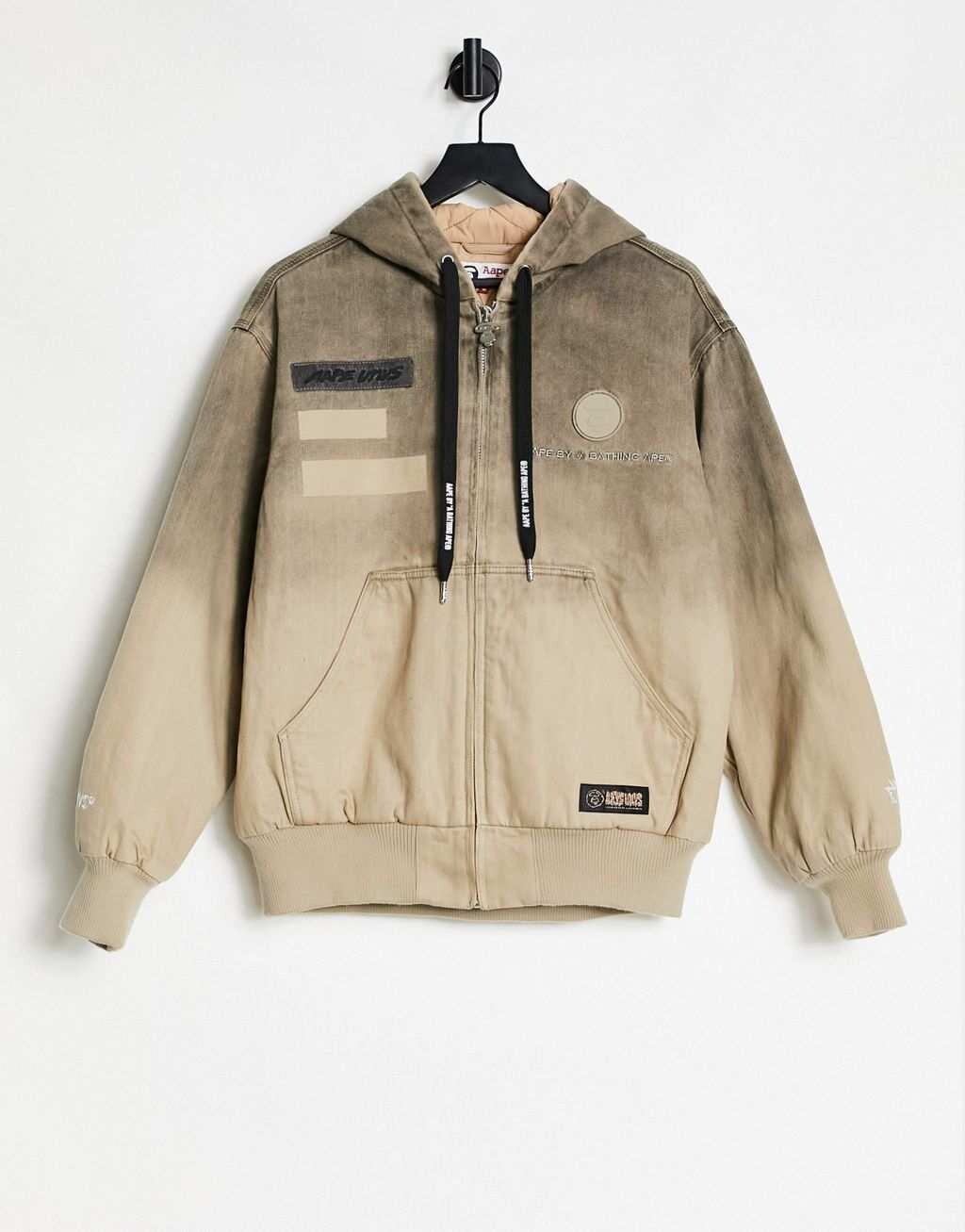 

Коричневый двусторонний бомбер с принтом галактики AAPE By A Bathing Ape