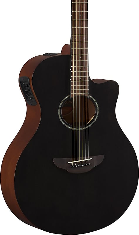 Акустическая гитара Yamaha APX600M Thinline Cutaway Acoustic-Electric Guitar, Smoky Black