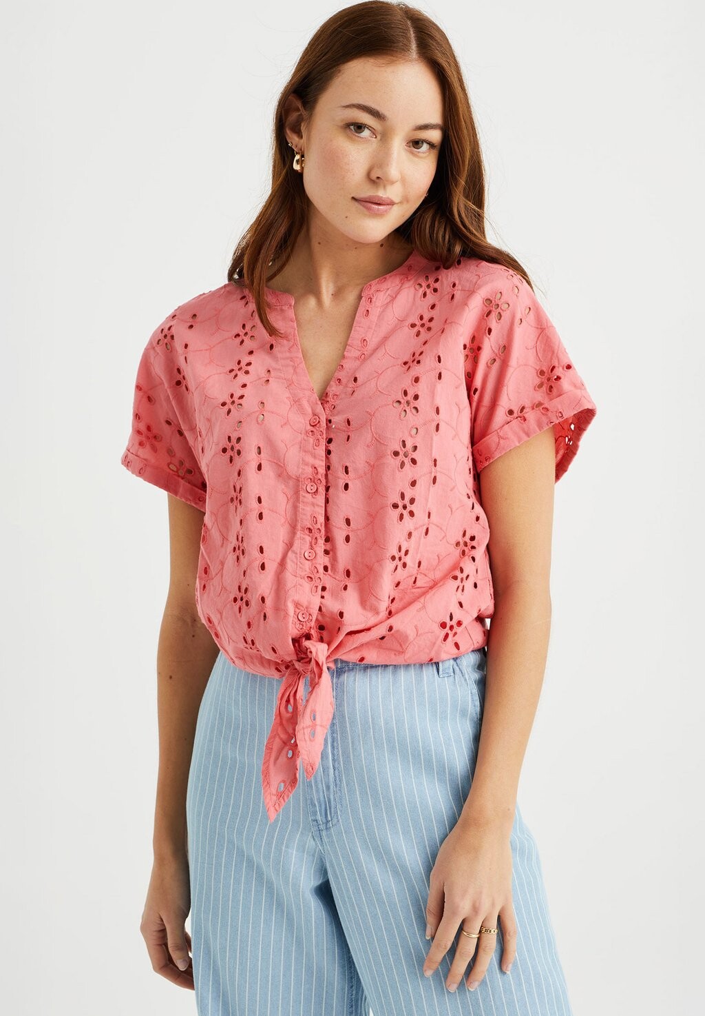 

Блузка WE Fashion, розовый